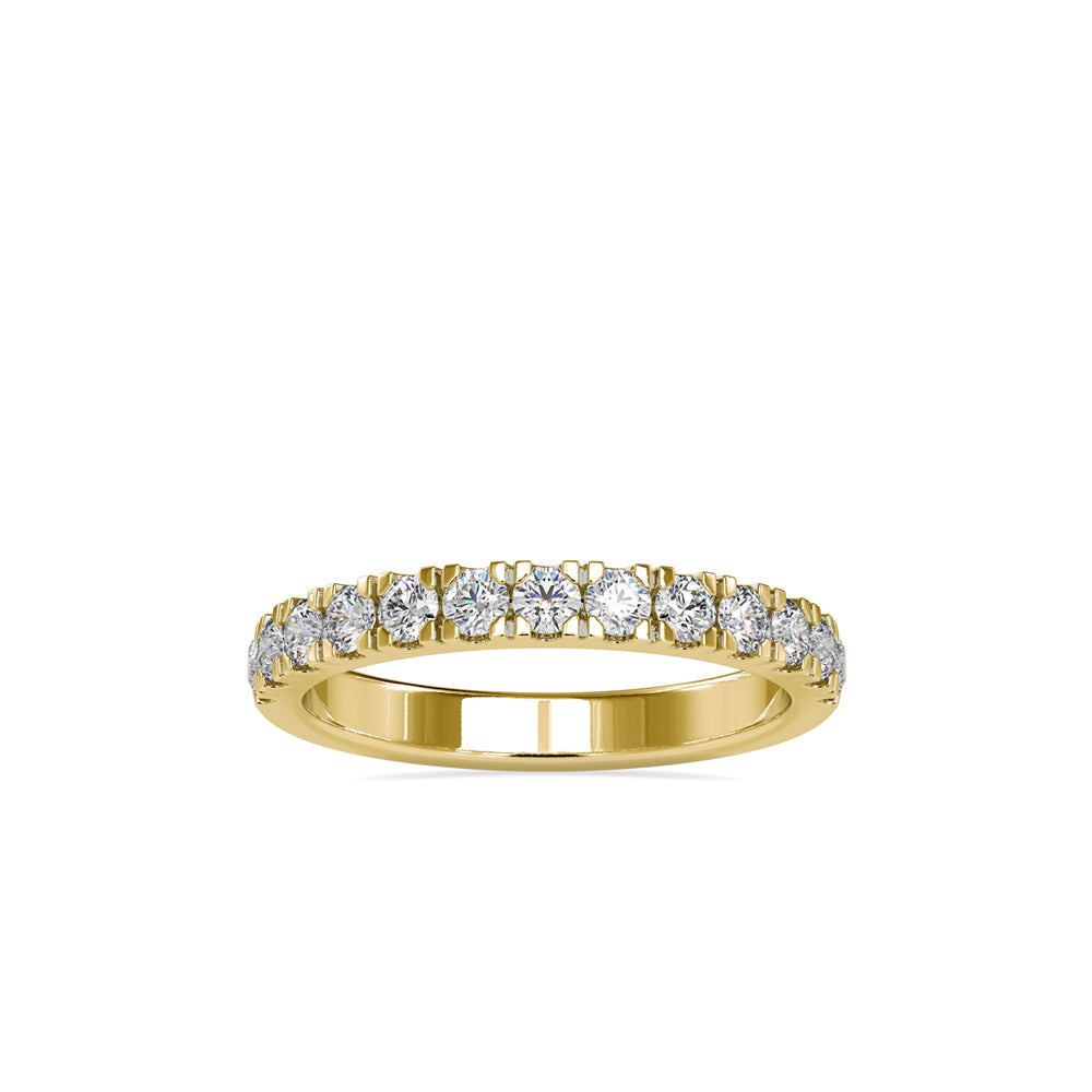 Subtle Sparkle:Lab Grown Diamond 0.67 ct Half Eternity Ring in 14kt Gold