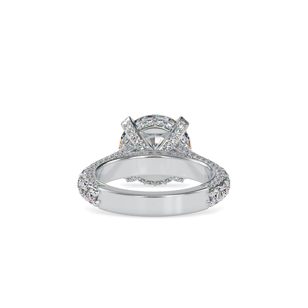 Diamond Dynasty: 3.5 CT Centre Piece and 2.65 Ct Side Stone Lab Grown Diamond Statement Ring in 14K Gold – Luxury for Special Occasions