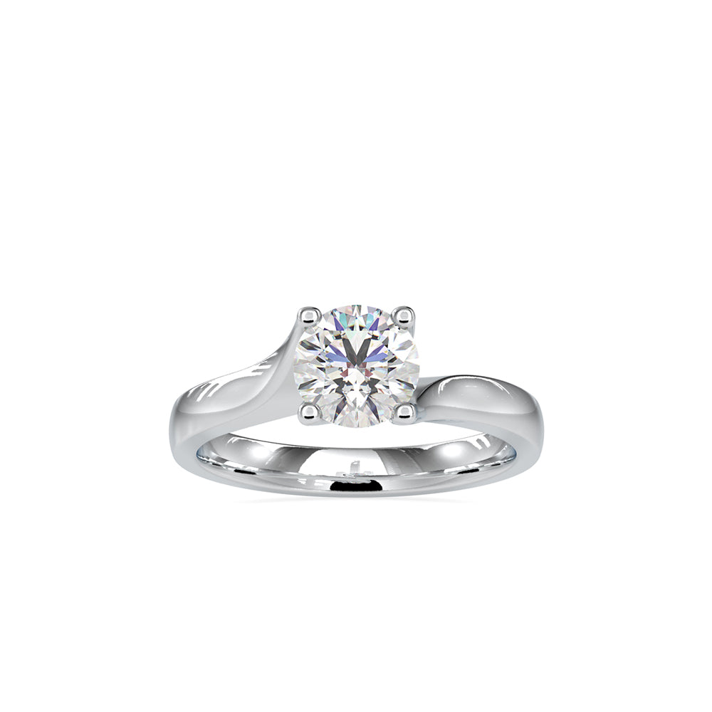 Lab Grown Diamond with 1CT Center Solitaire Everyday Ring in 14K Gold - IGI Certified & Customizable