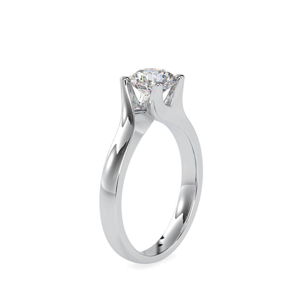 Lab Grown Diamond with 1CT Center Solitaire Everyday Ring in 14K Gold - IGI Certified & Customizable