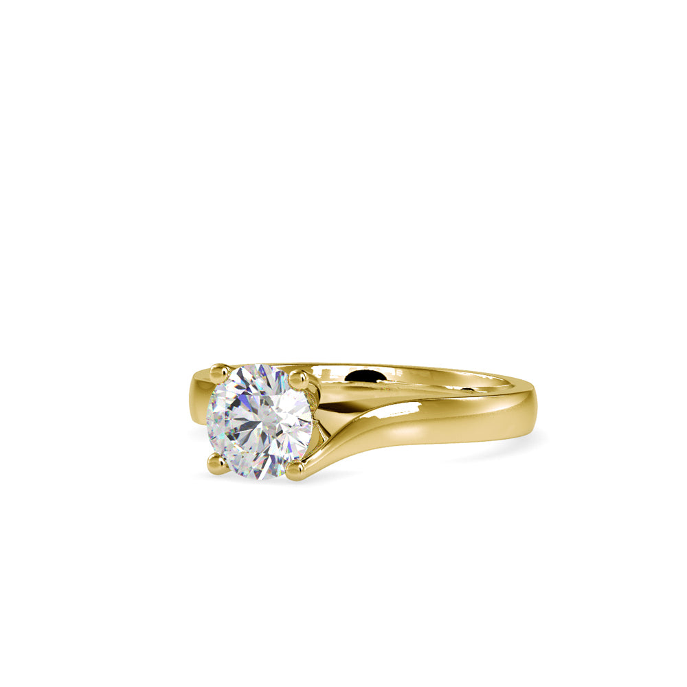 Lab Grown Diamond with 1CT Center Solitaire Everyday Ring in 14K Gold - IGI Certified & Customizable