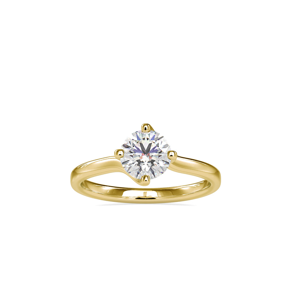 Lab Grown Diamond with 1CT Center Solitaire Ring in 14K Gold - IGI Certified & Customizable – Perfect for Everyday Wear
