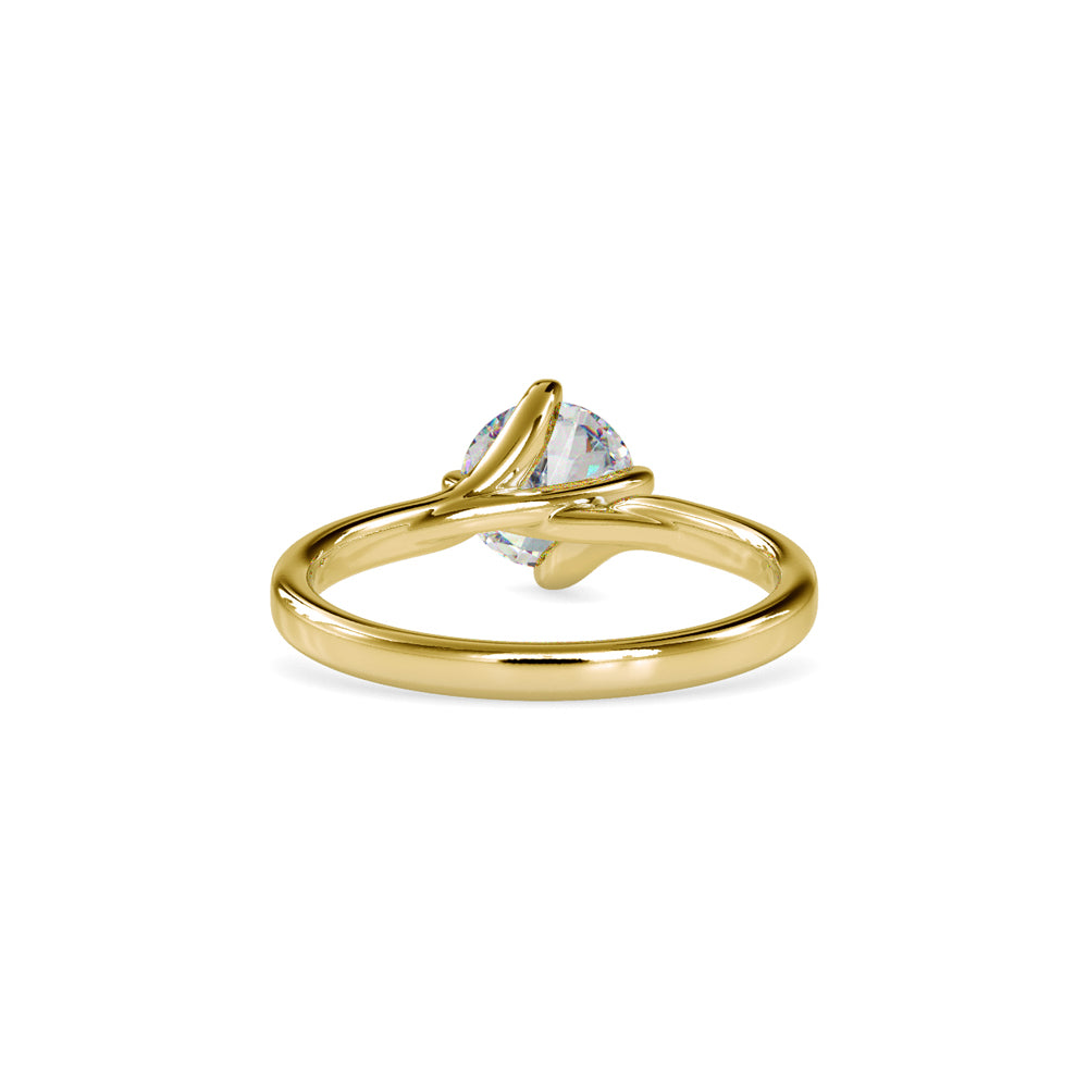 Lab Grown Diamond with 1CT Center Solitaire Ring in 14K Gold - IGI Certified & Customizable – Perfect for Everyday Wear