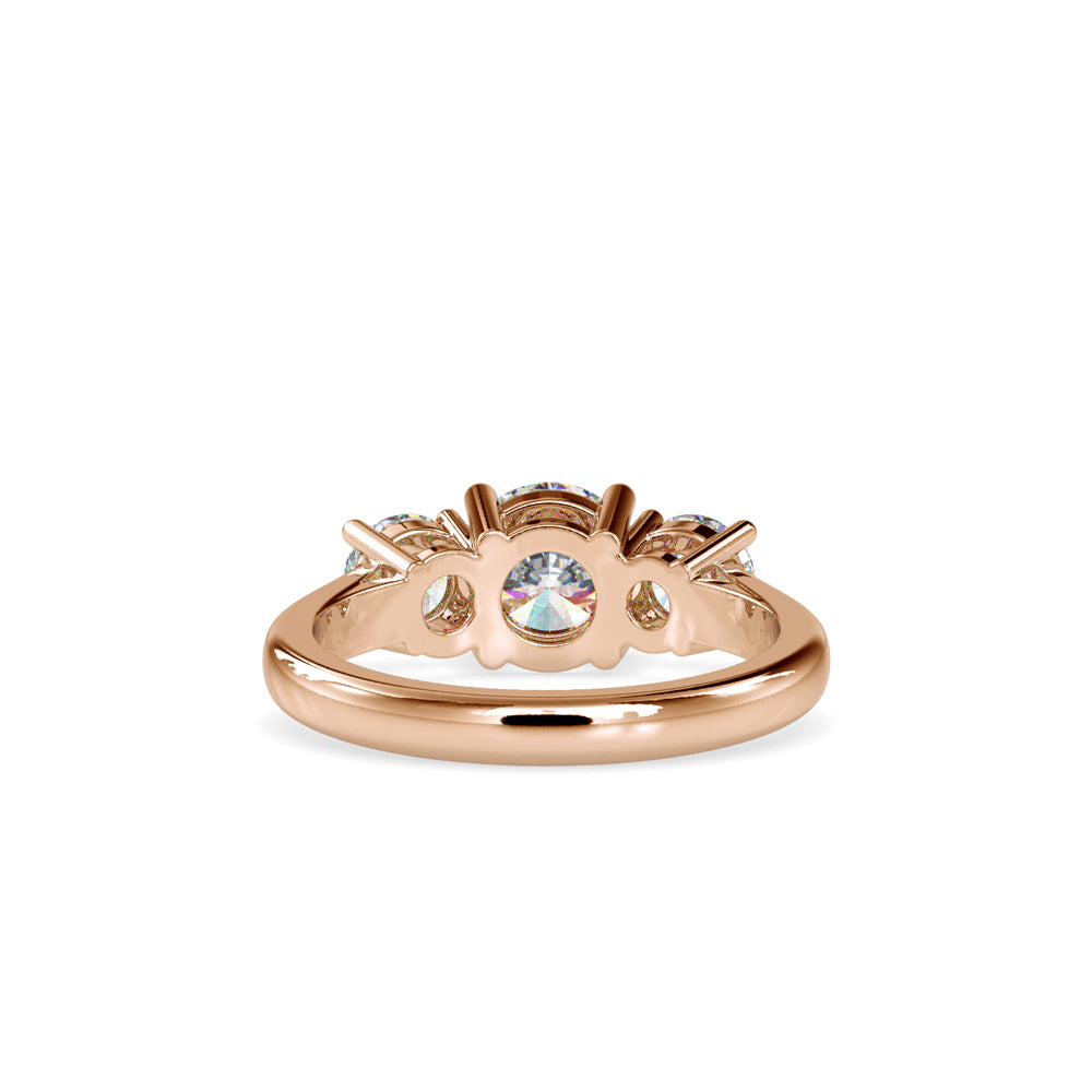 Lab Grown Diamonds with 1.01 CT Center Solitaire, 0.45 CT Side Diamonds Each(1.91 CT),Three-Stone Engagement Ring in 14K Gold- IGI Certified & Customizable