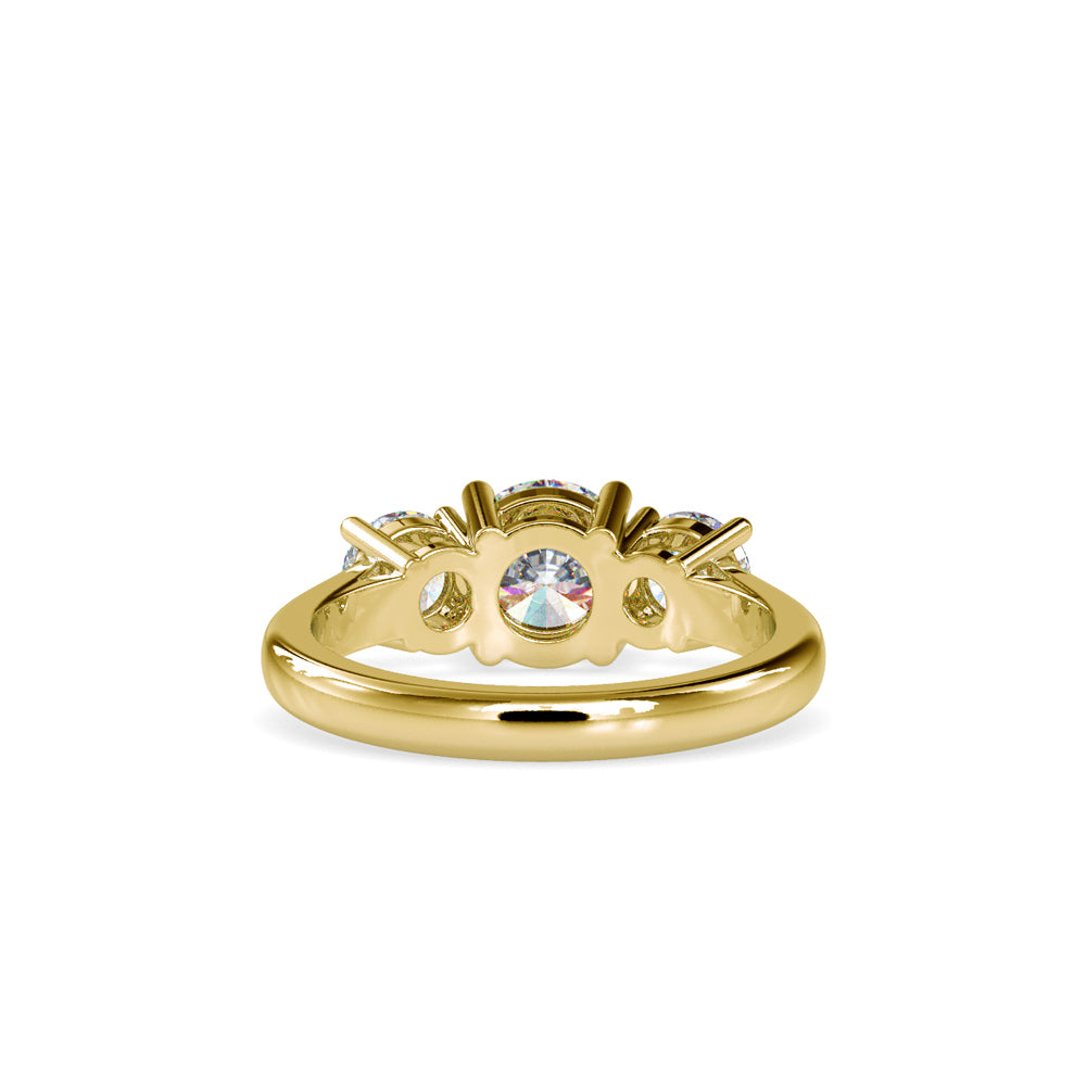 Lab Grown Diamonds with 1.01 CT Center Solitaire, 0.45 CT Side Diamonds Each(1.91 CT),Three-Stone Engagement Ring in 14K Gold- IGI Certified & Customizable