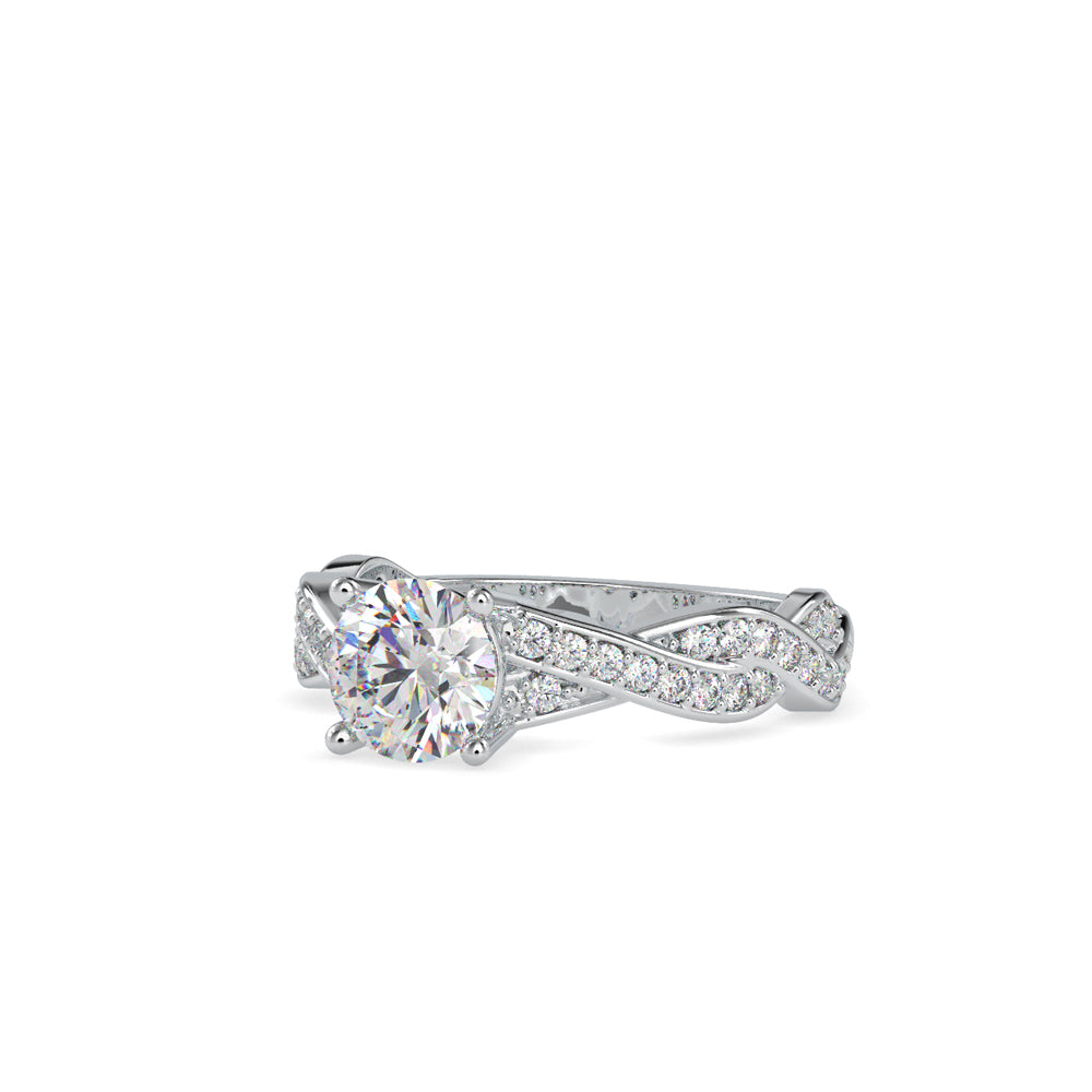 Lab Grown Diamonds with 1 CT Center Solitaire, 0.52 CT Side Diamonds (1.52 CT),Twisted Shank Engagement Ring in 14K Gold- IGI Certified & Customizable