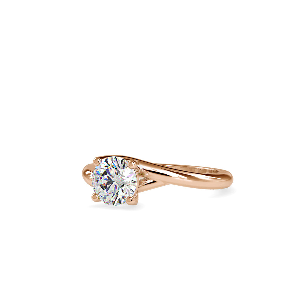 Lab Grown Diamond 1CT Centre Solitaire Engagement Ring in 14K Gold, IGI Certified & Customizable