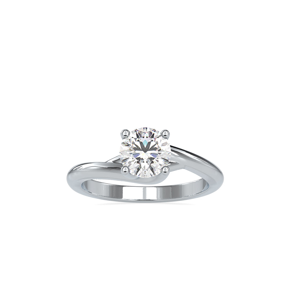 Lab Grown Diamond 1CT Centre Solitaire Engagement Ring in 14K Gold, IGI Certified & Customizable