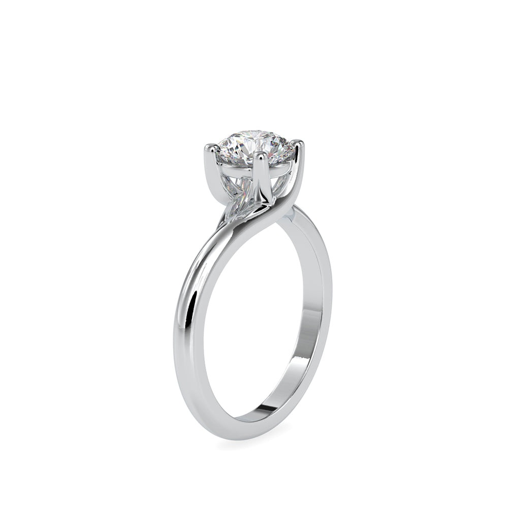 Lab Grown Diamond 1CT Centre Solitaire Engagement Ring in 14K Gold, IGI Certified & Customizable