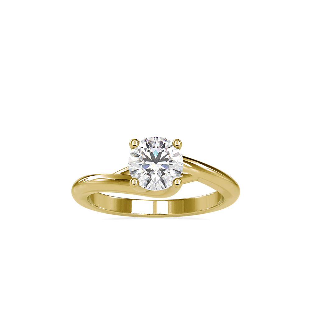 Lab Grown Diamond 1CT Centre Solitaire Engagement Ring in 14K Gold, IGI Certified & Customizable