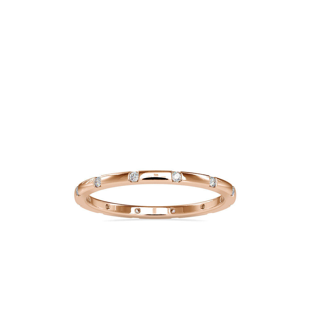 0.09 CT Lab Grown Diamond Gold Band Ring in 14K Yellow Gold, IGI Certified
