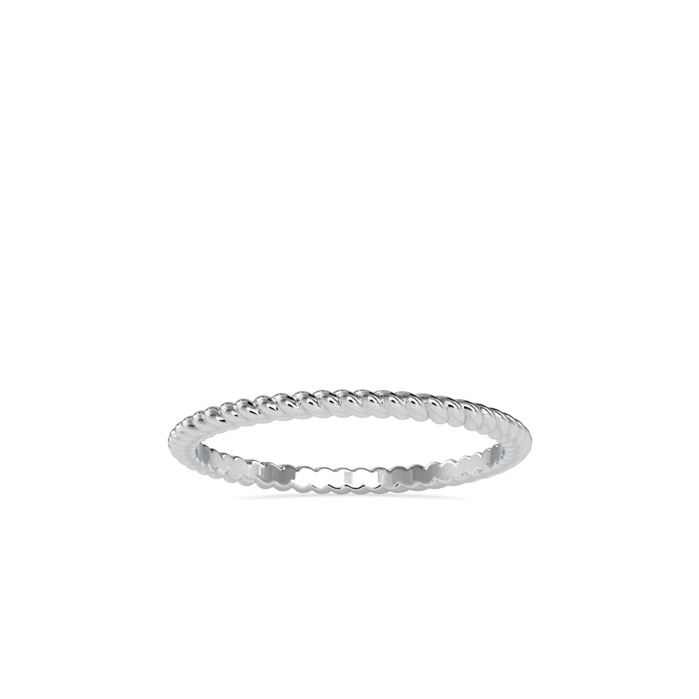 Twisted Rope Design 14K Yellow Gold Ring, IGI Certified