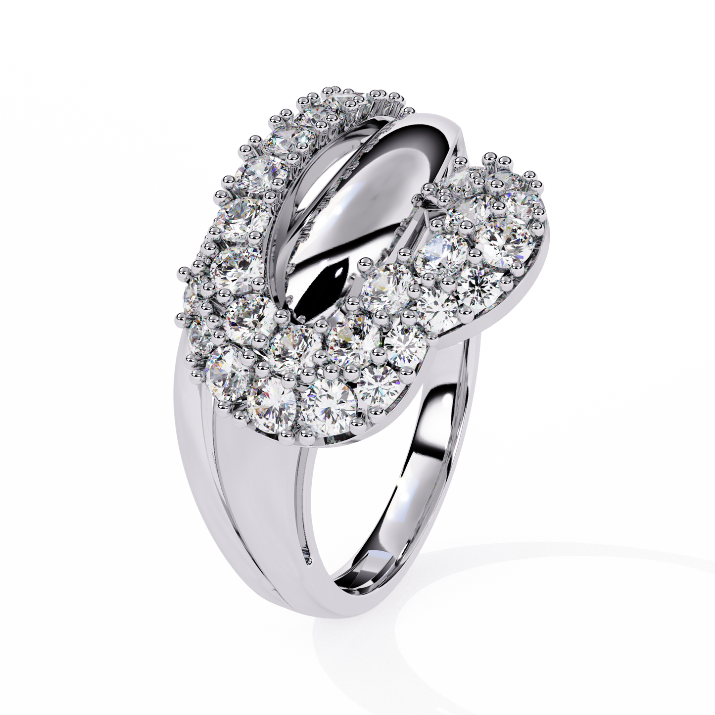 Love's Embrace: 14k Gold Ring with 0.67ct Diamonds