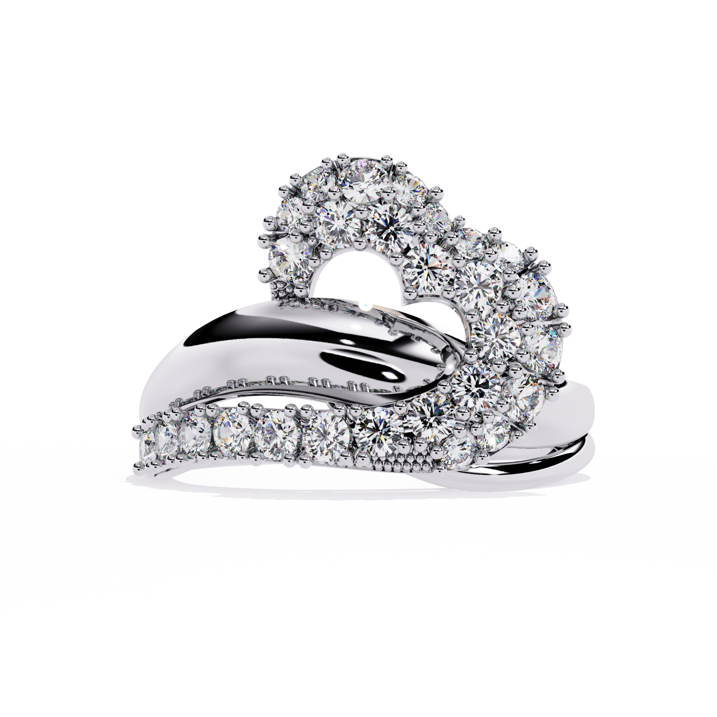 Love's Embrace: 14k Gold Ring with 0.67ct Diamonds
