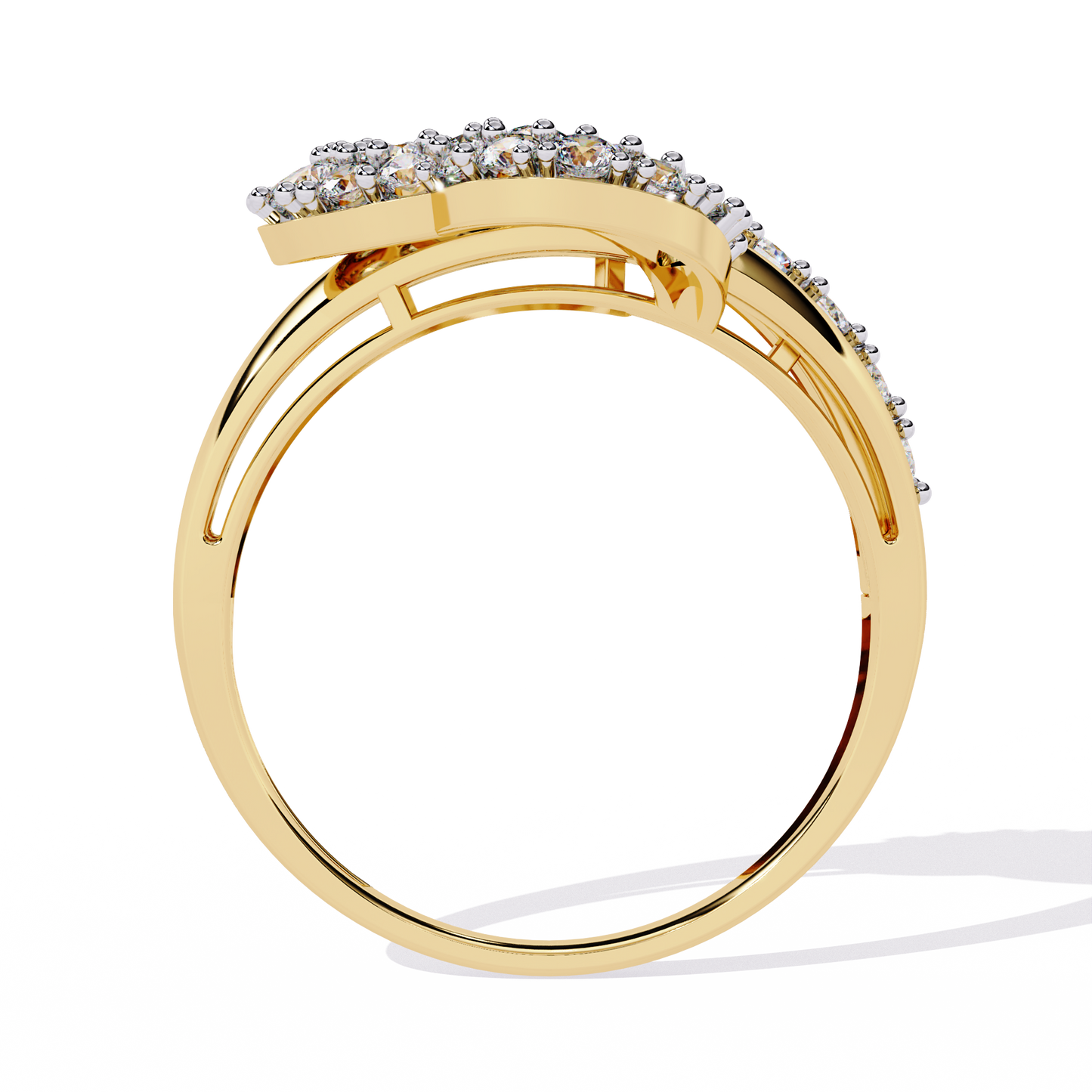 Love's Embrace: 14k Gold Ring with 0.67ct Diamonds