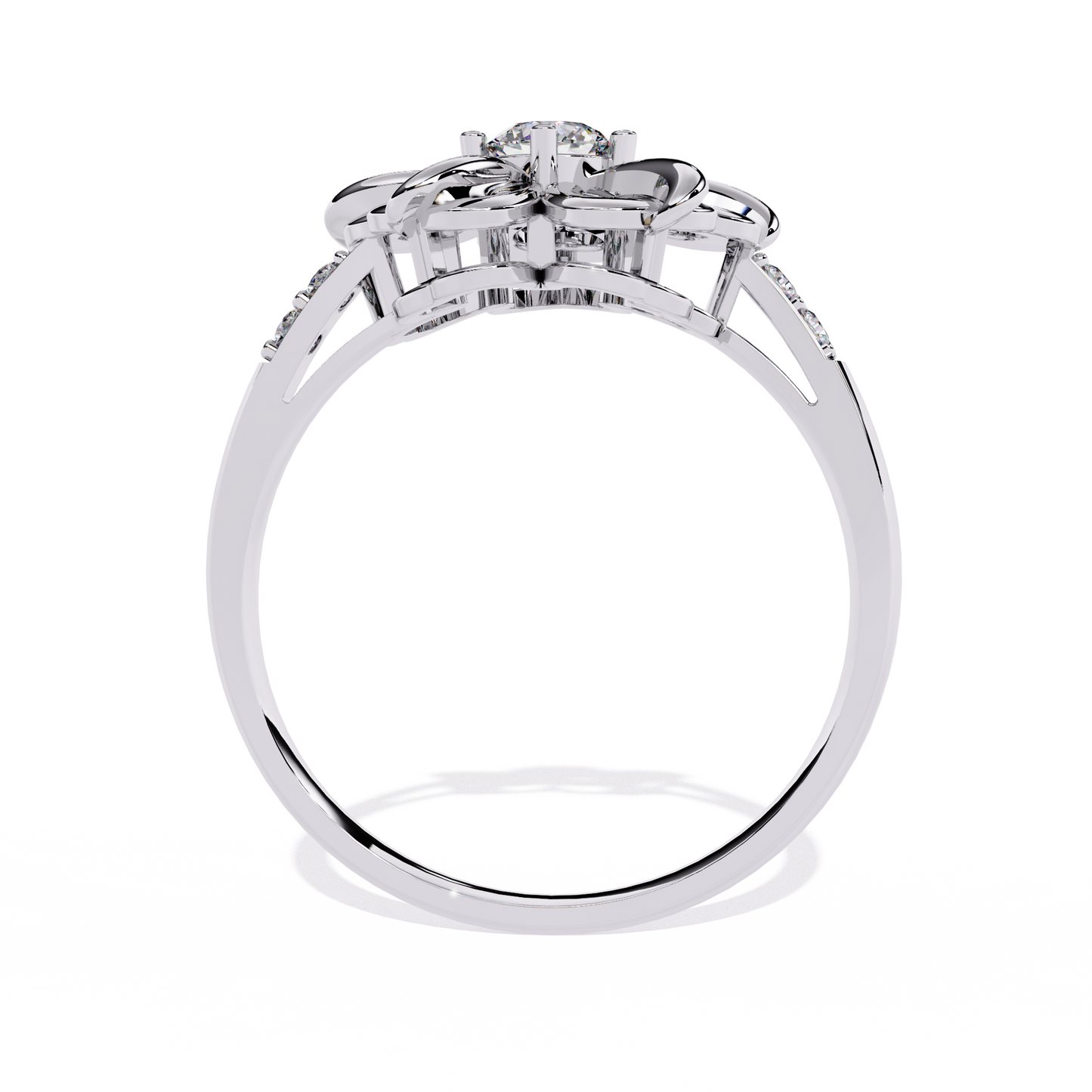 Dazzling 0.28ct Diamond Flower Ring in 14k Gold