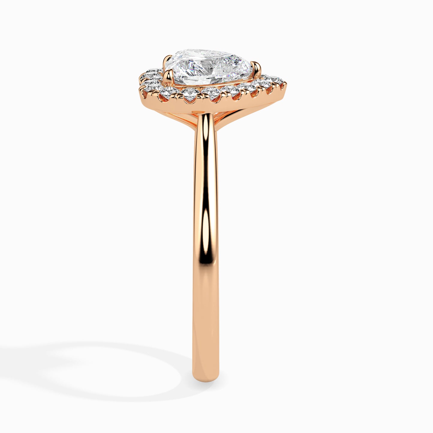 Lab Grown Diamond 1.01 CT Heart-Shaped Center Solitaire Ring with 0.36 CT Side Diamonds in 14K Gold – IGI Certified & Customizable Fine Jewelry