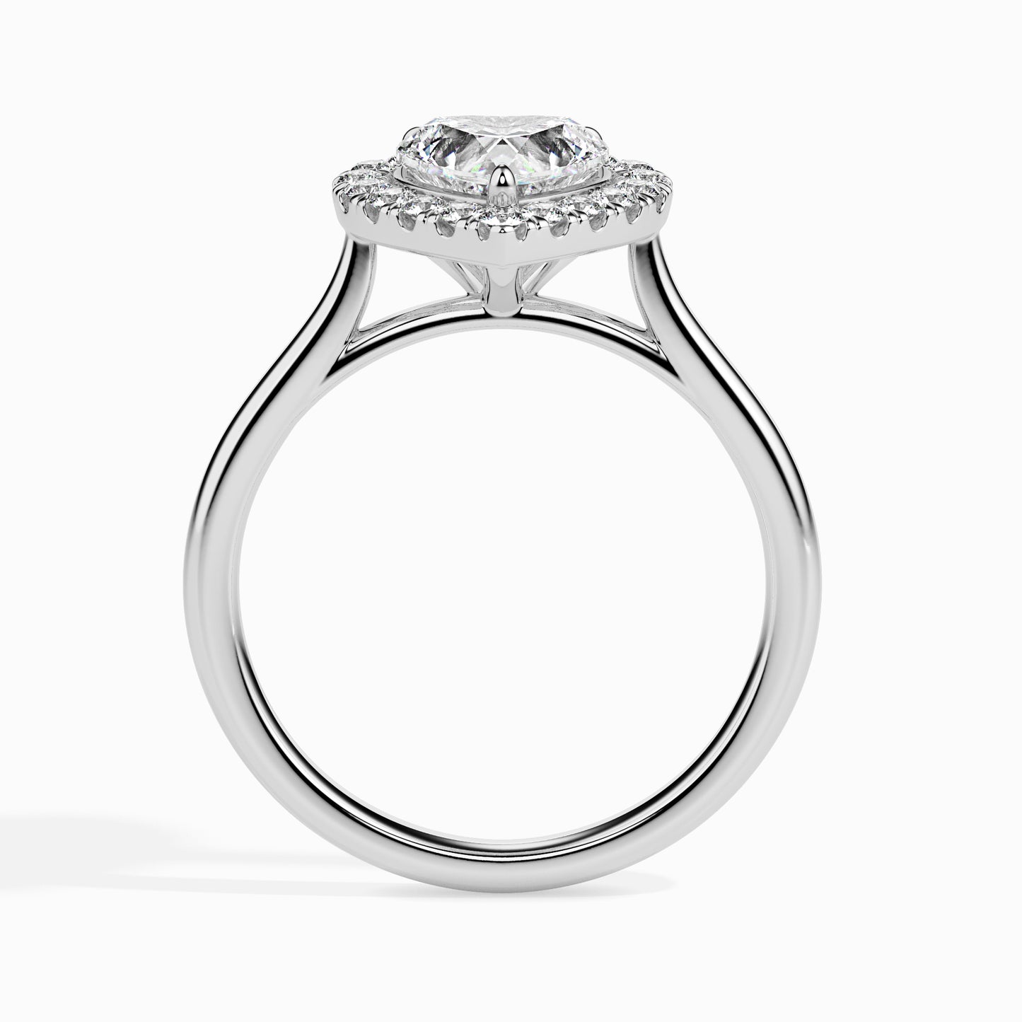 Lab Grown Diamond 1.01 CT Heart-Shaped Center Solitaire Ring with 0.36 CT Side Diamonds in 14K Gold – IGI Certified & Customizable Fine Jewelry