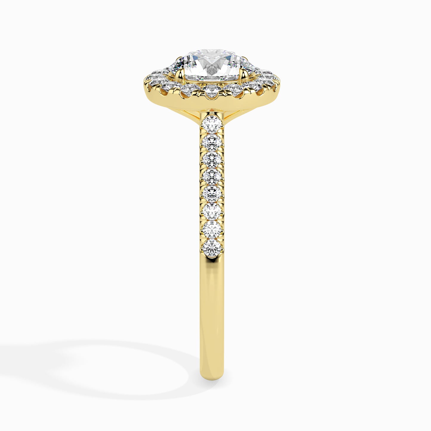 Radiant Halo: 1.46 ct Diamond Ring with 4.5kt Gold