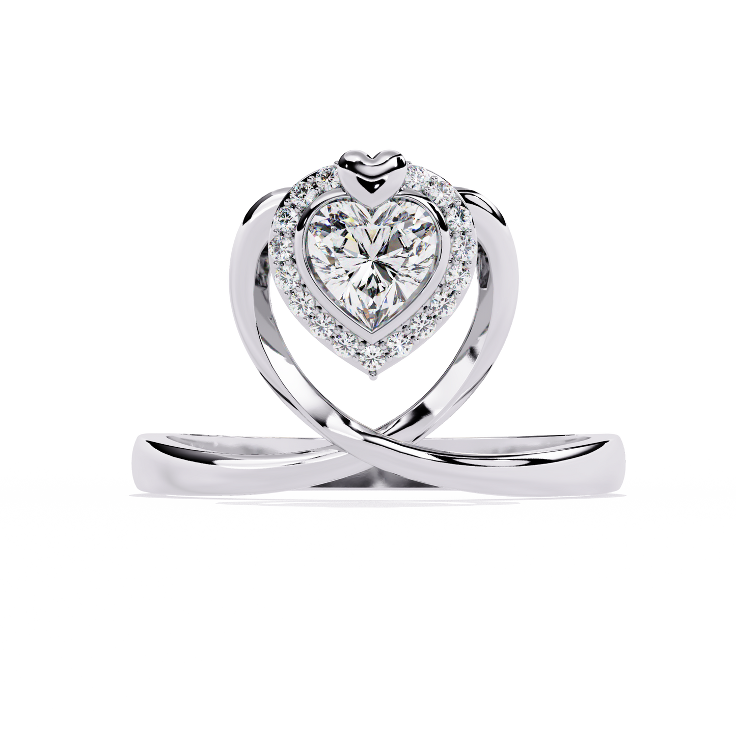 Two Hearts Beating as One: 0.56ct Lab Grown Diamond Ring in 14k Gold