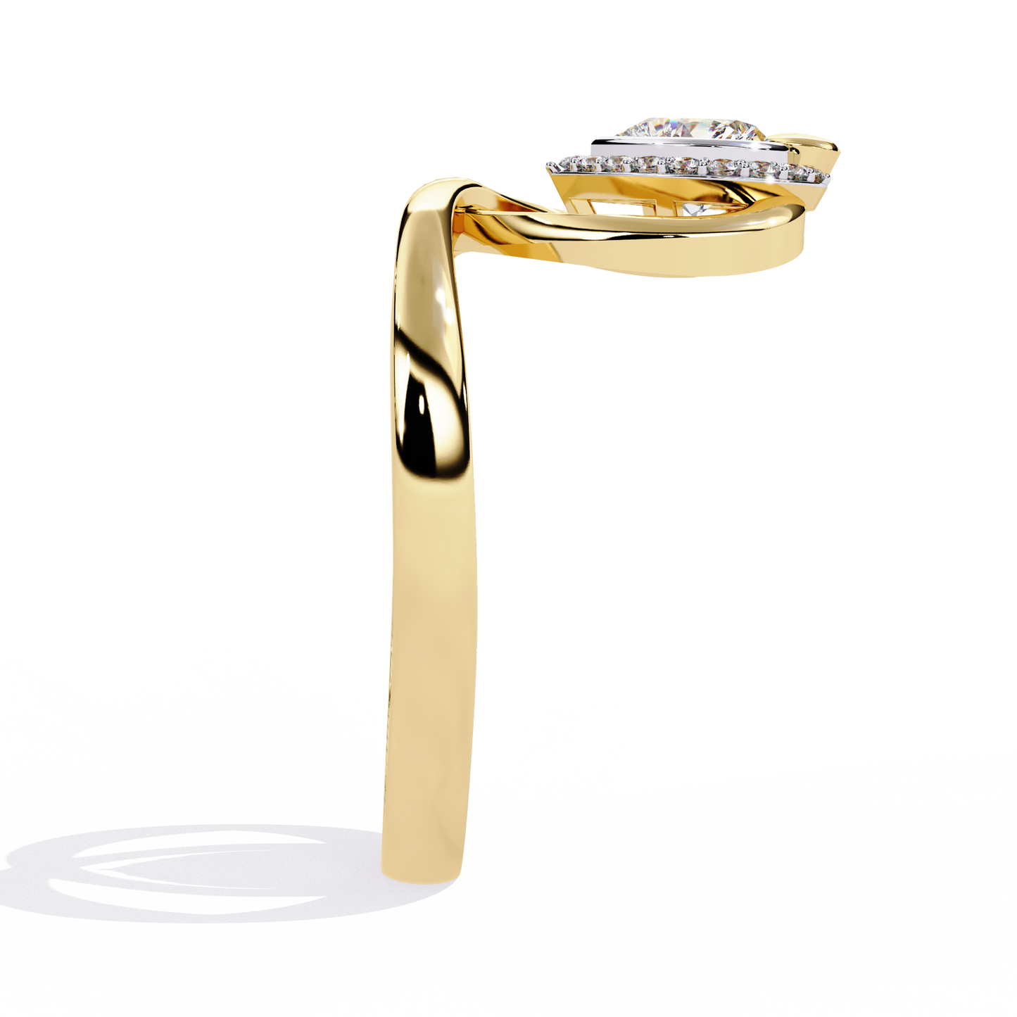 Two Hearts Beating as One: 0.56ct Lab Grown Diamond Ring in 14k Gold