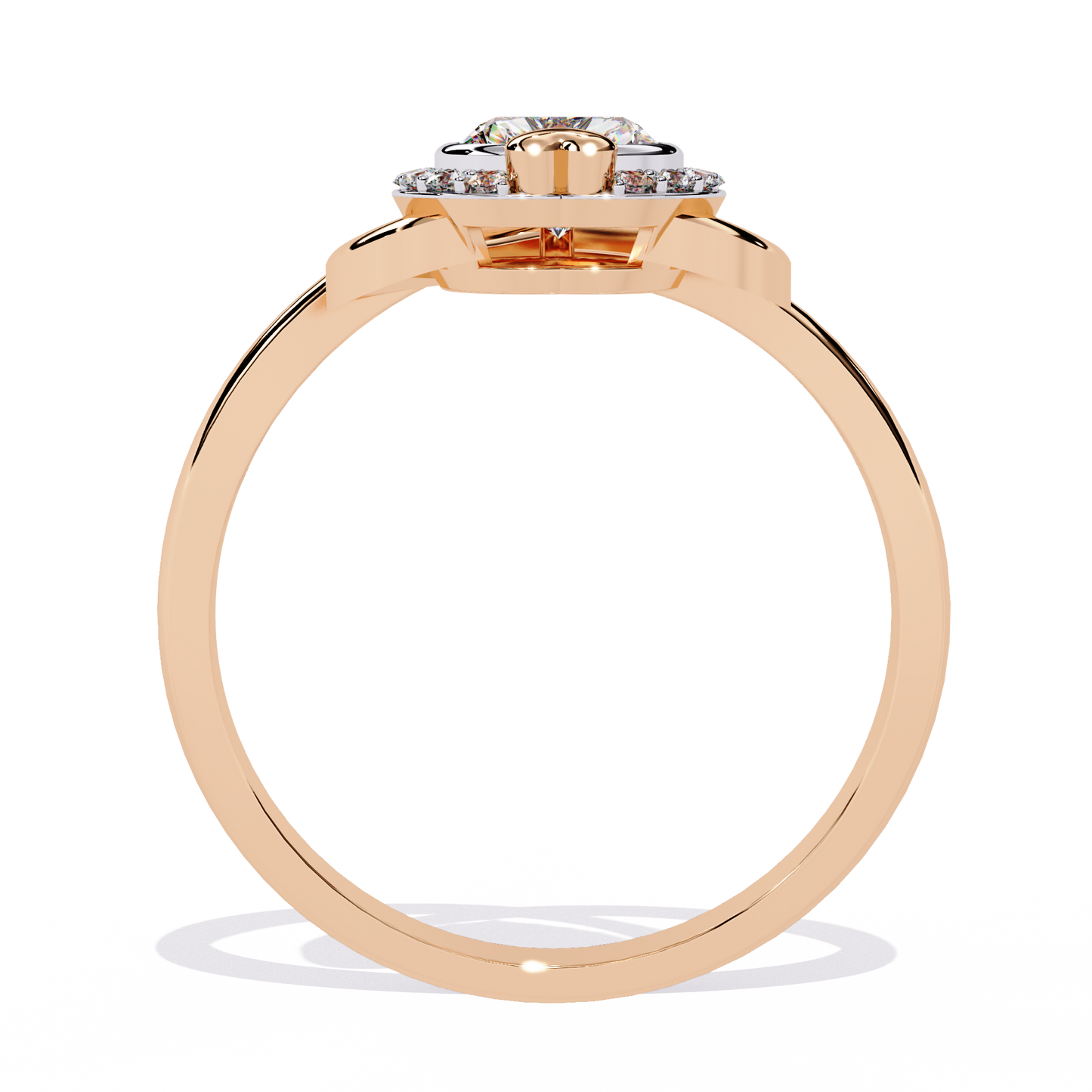 Two Hearts Beating as One: 0.56ct Lab Grown Diamond Ring in 14k Gold