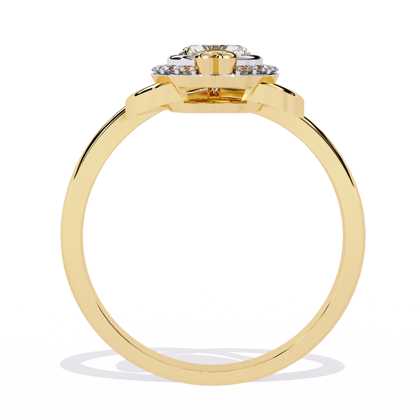 Two Hearts Beating as One: 0.56ct Lab Grown Diamond Ring in 14k Gold