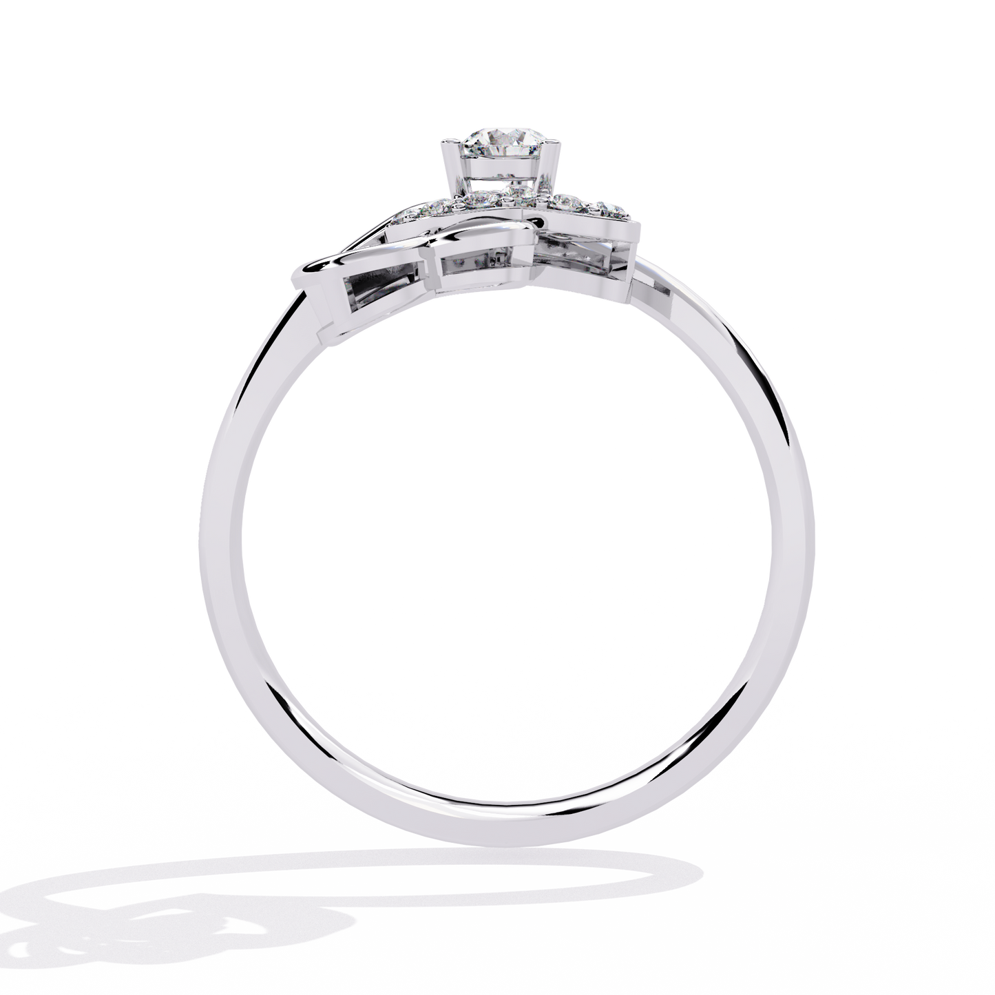 Double Heartbeat: 0.18ct Lab Grown Diamond Ring in 14k Gold