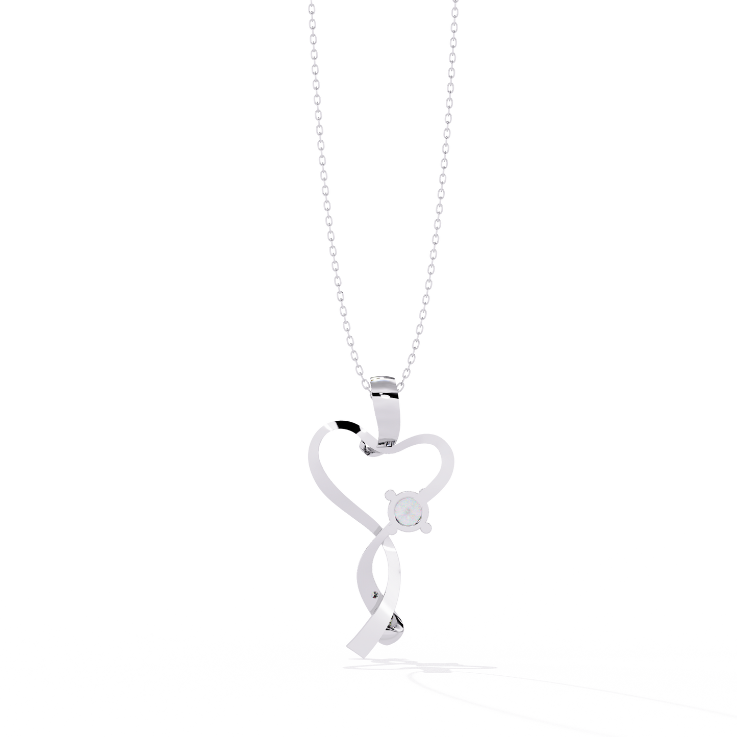 Elegant 0.28 Carat Diamond Heart Pendant in 2.01kt Gold (Without Chain)