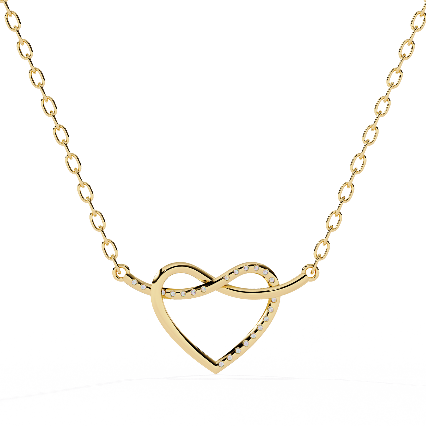 0.09ct Diamond Heart Pendant in Gold without Chain