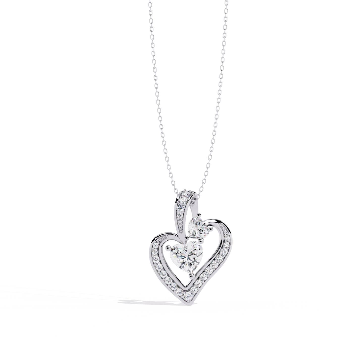 Express Your Love with this 1.29ct Diamond Heart Pendant in 14k Gold (without Chain)