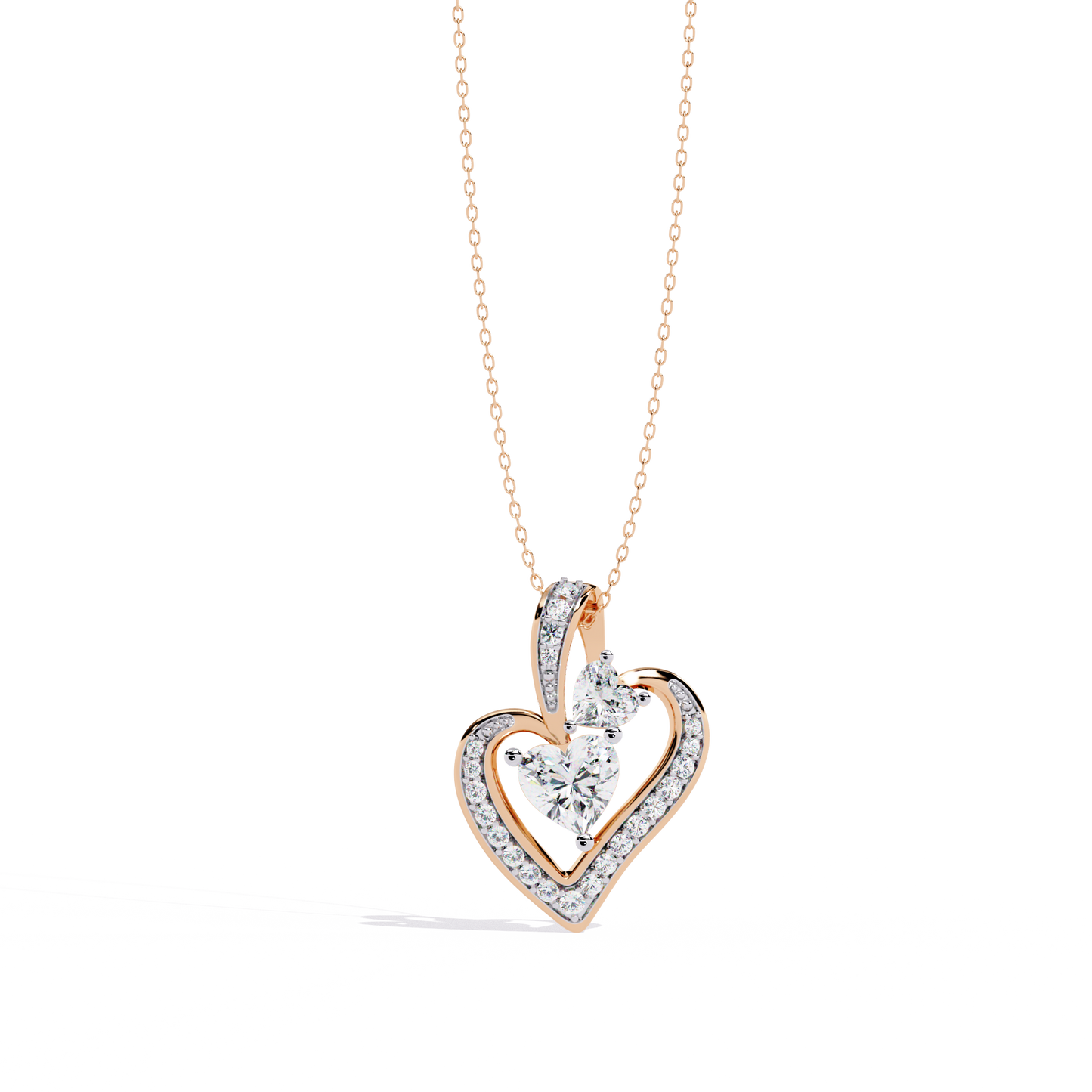 Express Your Love with this 1.29ct Diamond Heart Pendant in 14k Gold (without Chain)