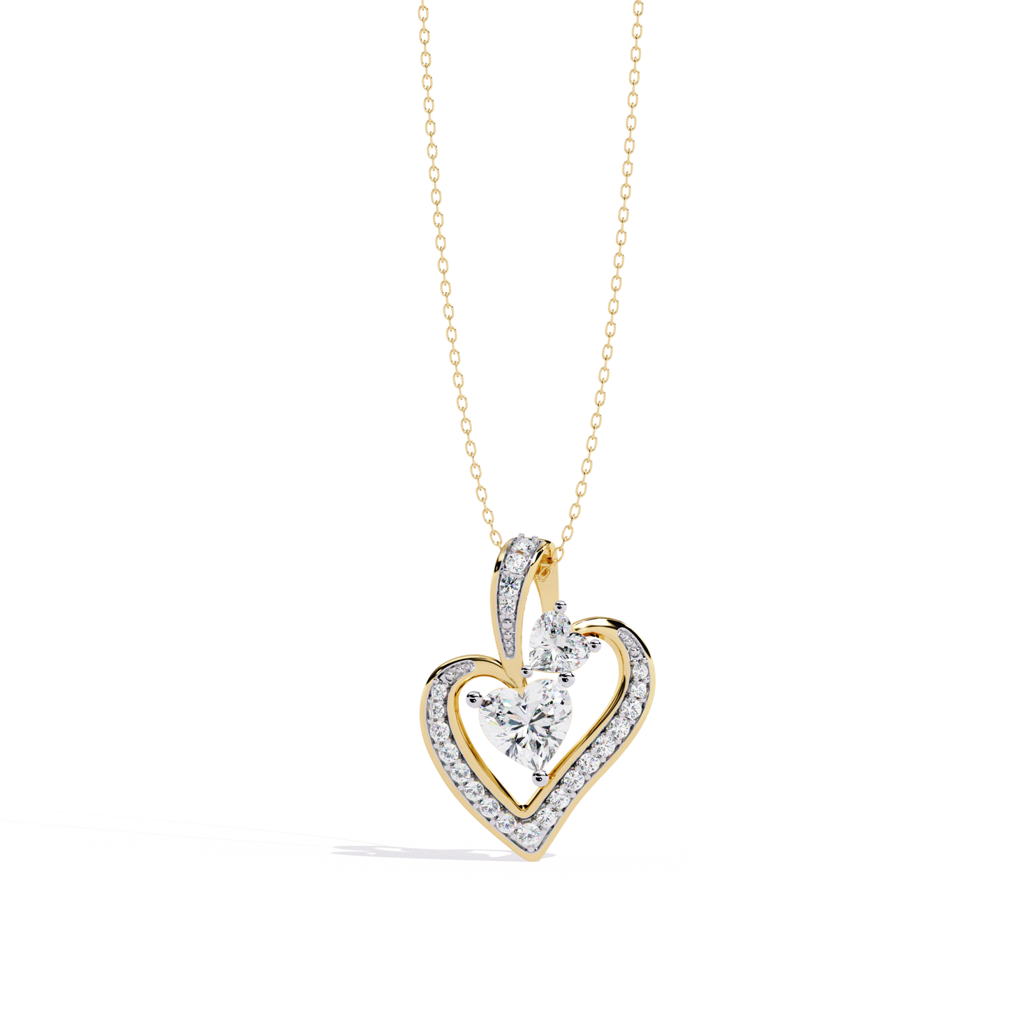 Express Your Love with this 1.29ct Diamond Heart Pendant in 14k Gold (without Chain)