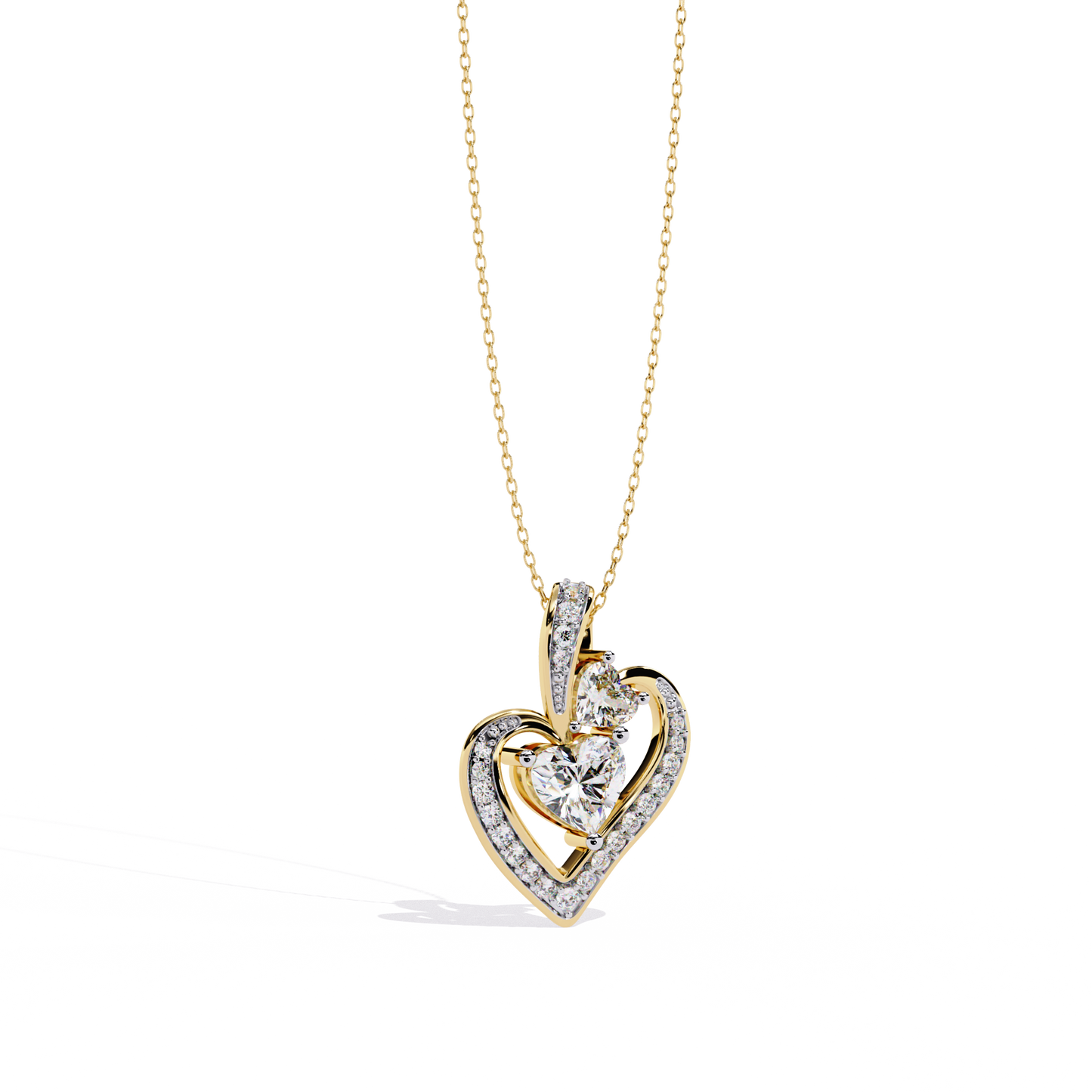 Express Your Love with this 1.29ct Diamond Heart Pendant in 14k Gold (without Chain)