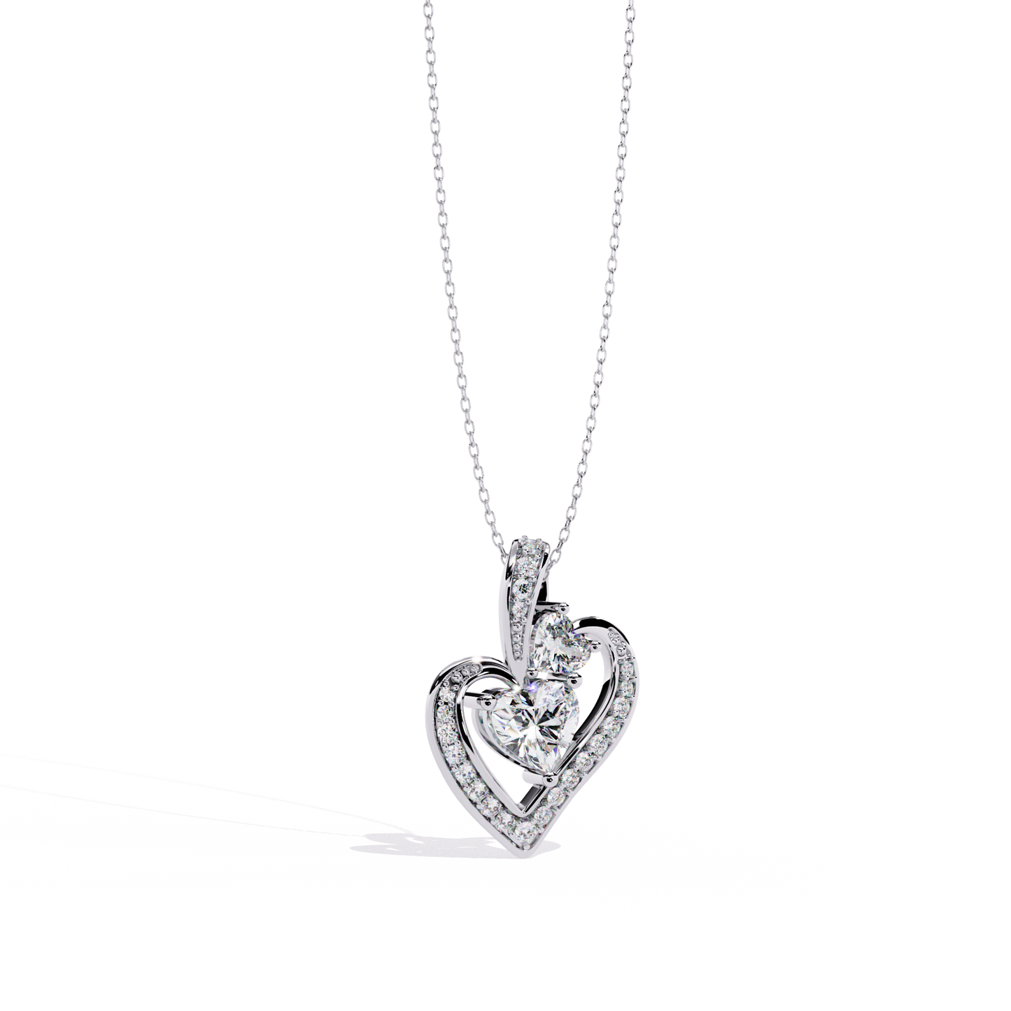 Express Your Love with this 1.29ct Diamond Heart Pendant in 14k Gold (without Chain)