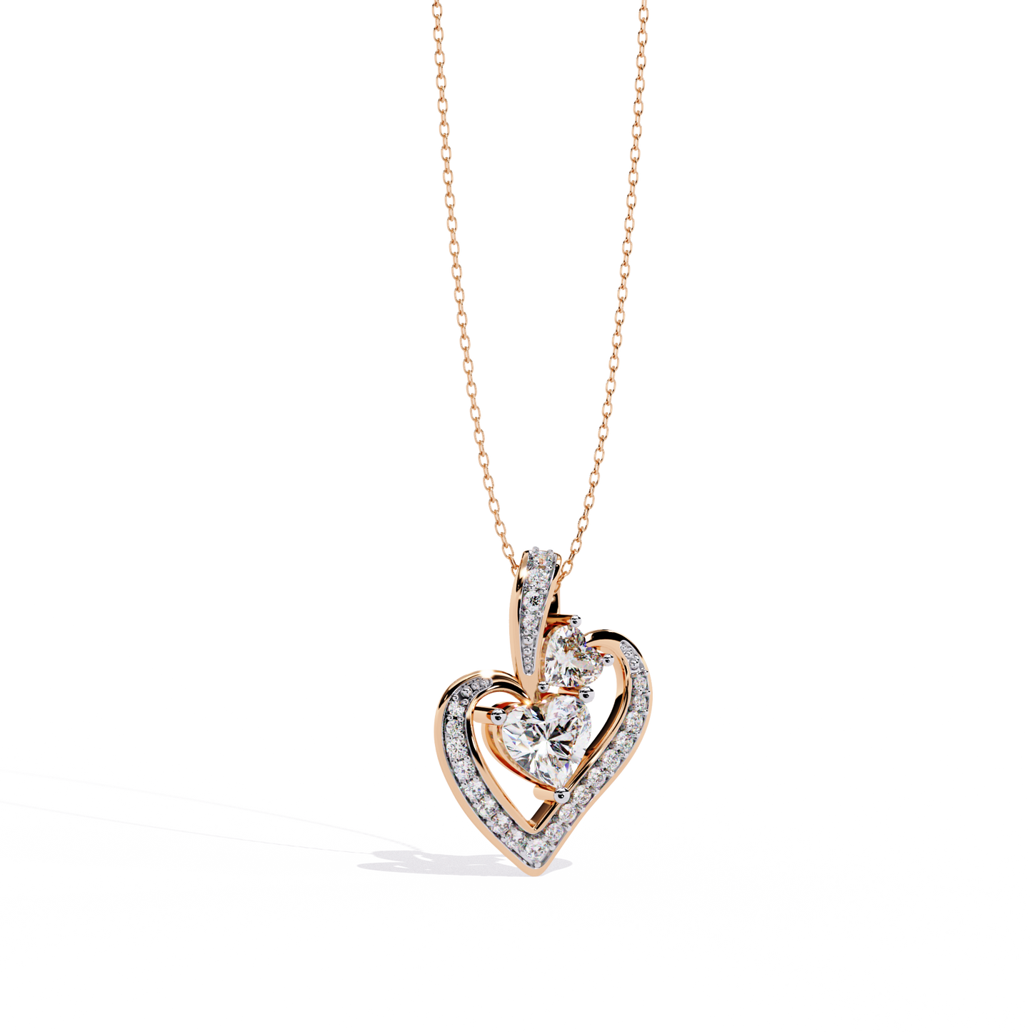 Express Your Love with this 1.29ct Diamond Heart Pendant in 14k Gold (without Chain)