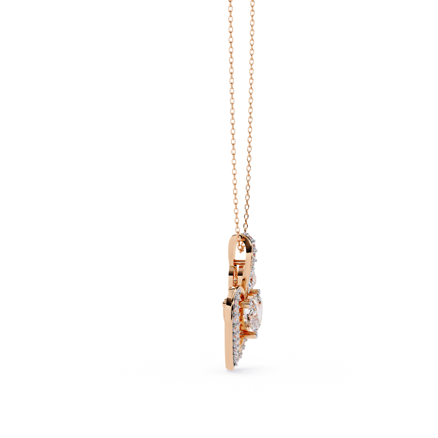 Express Your Love with this 1.29ct Diamond Heart Pendant in 14k Gold (without Chain)