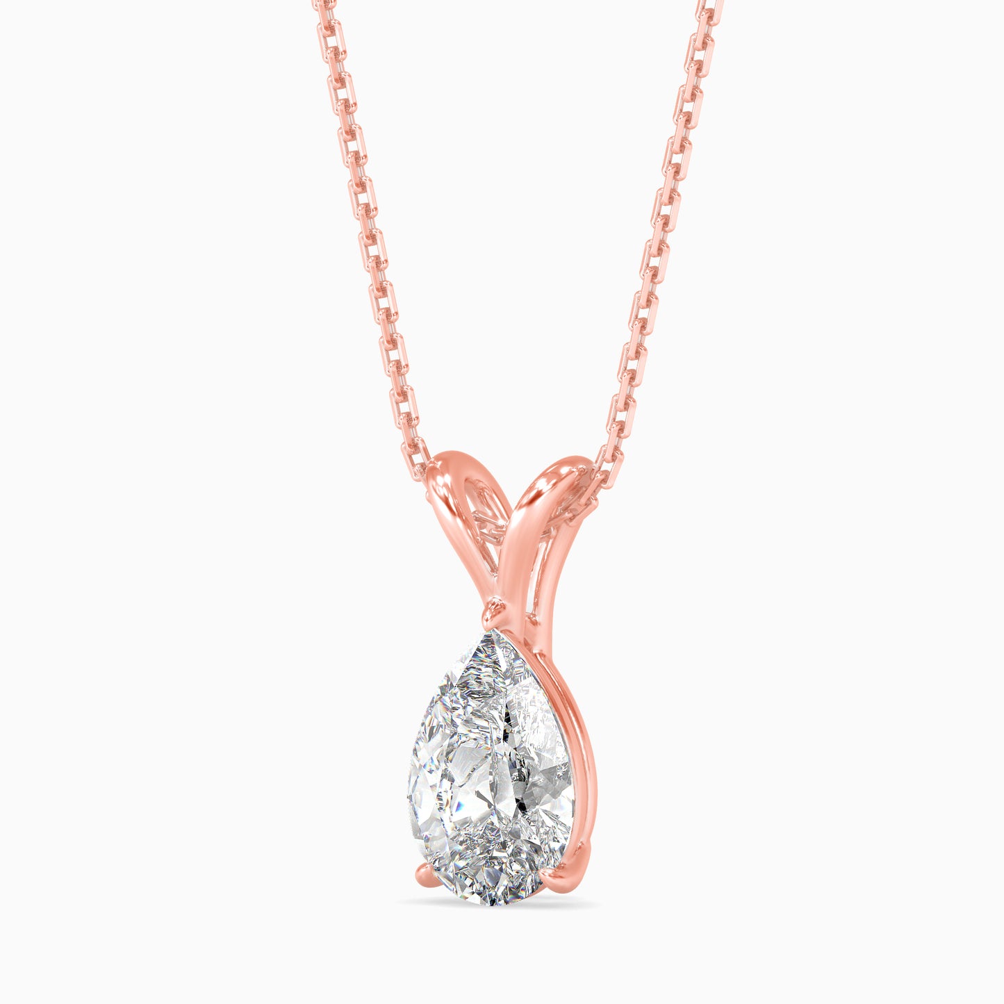 1.5 CT POINTERS Solitarie Pear Pendant without chain