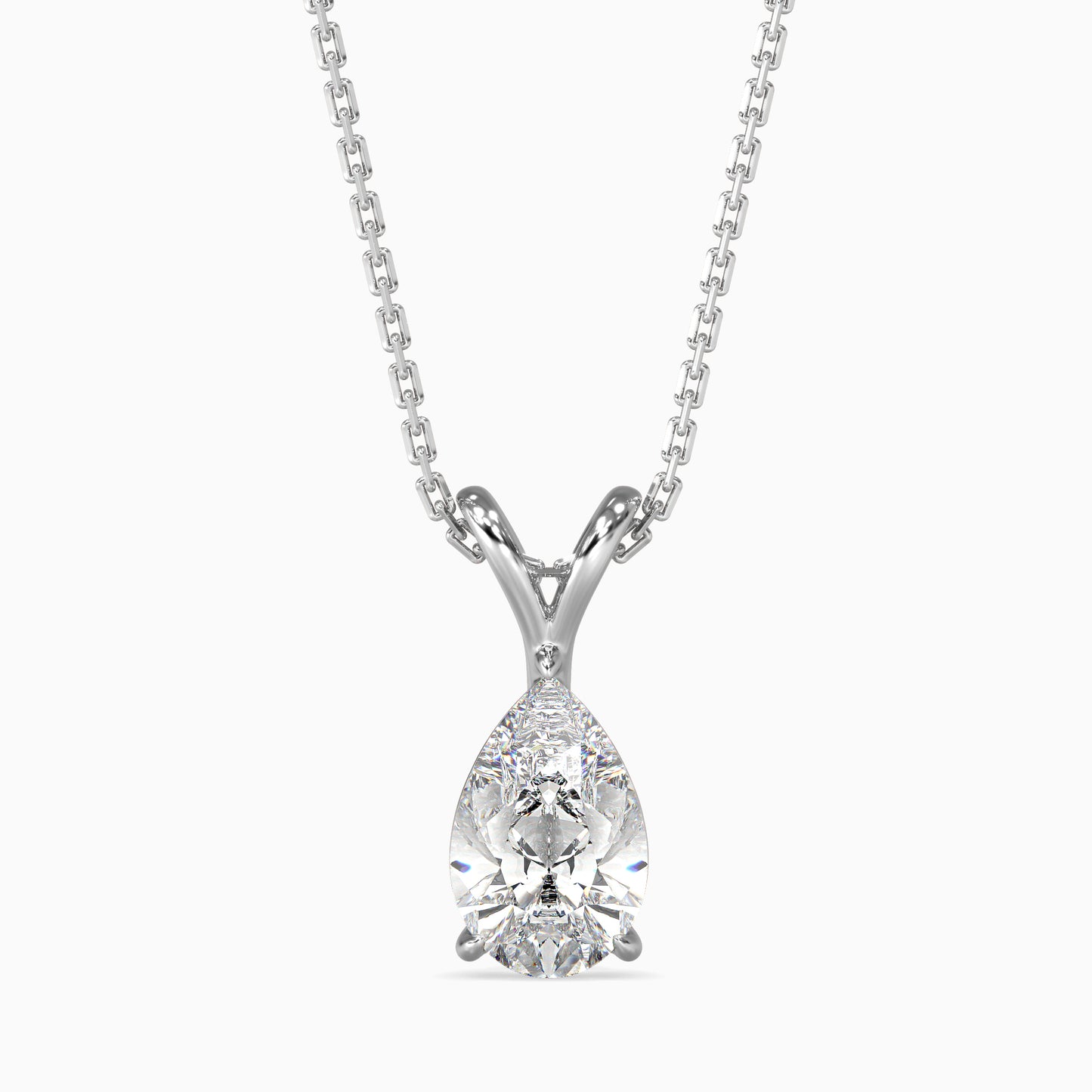 1.5 CT POINTERS Solitarie Pear Pendant without chain