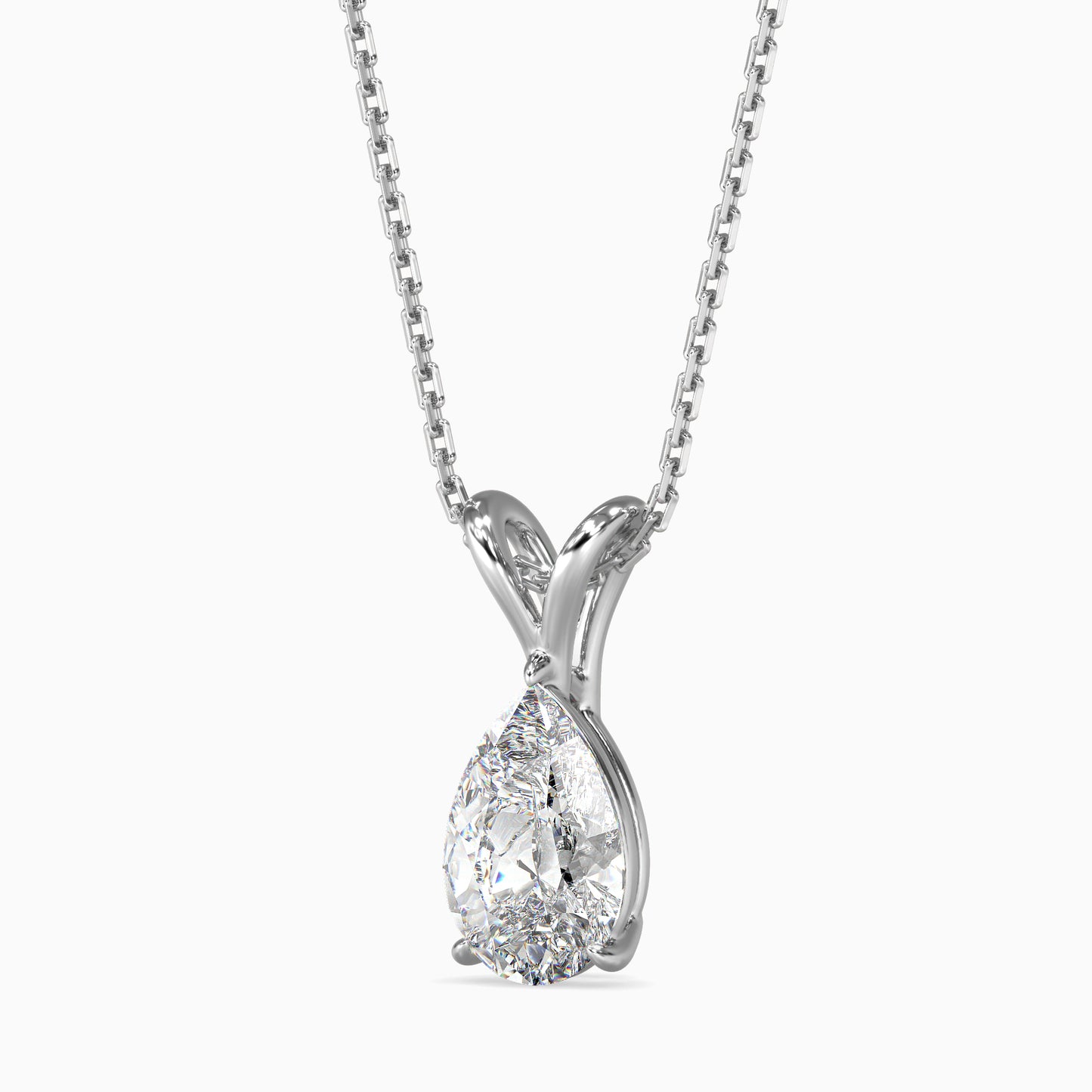 1.5 CT POINTERS Solitarie Pear Pendant without chain