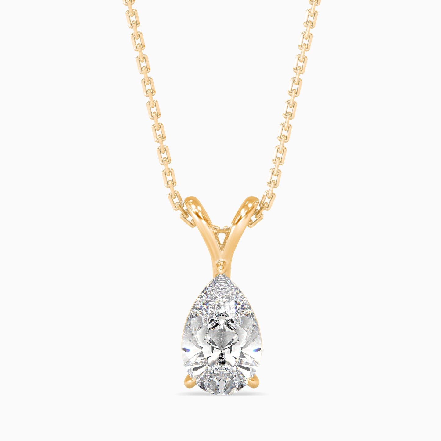 1.5 CT POINTERS Solitarie Pear Pendant without chain