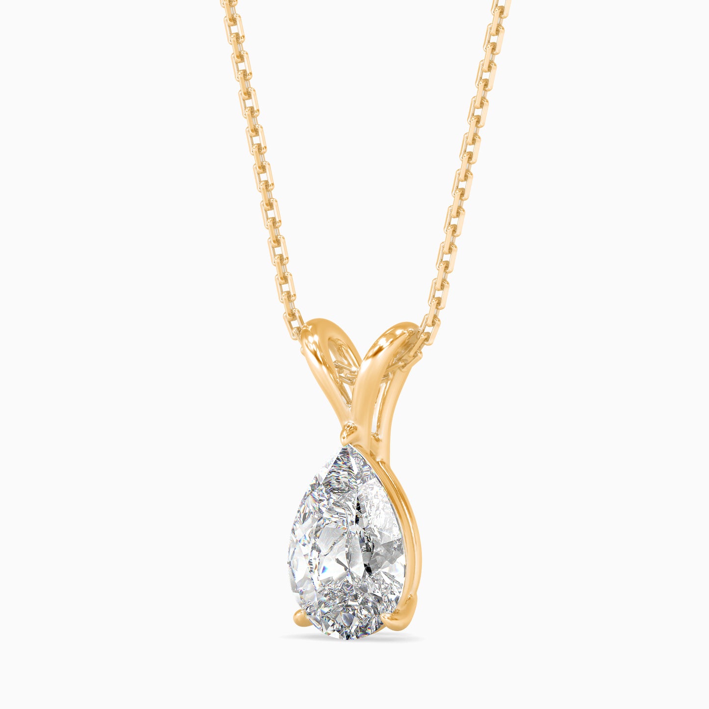 1.5 CT POINTERS Solitarie Pear Pendant without chain