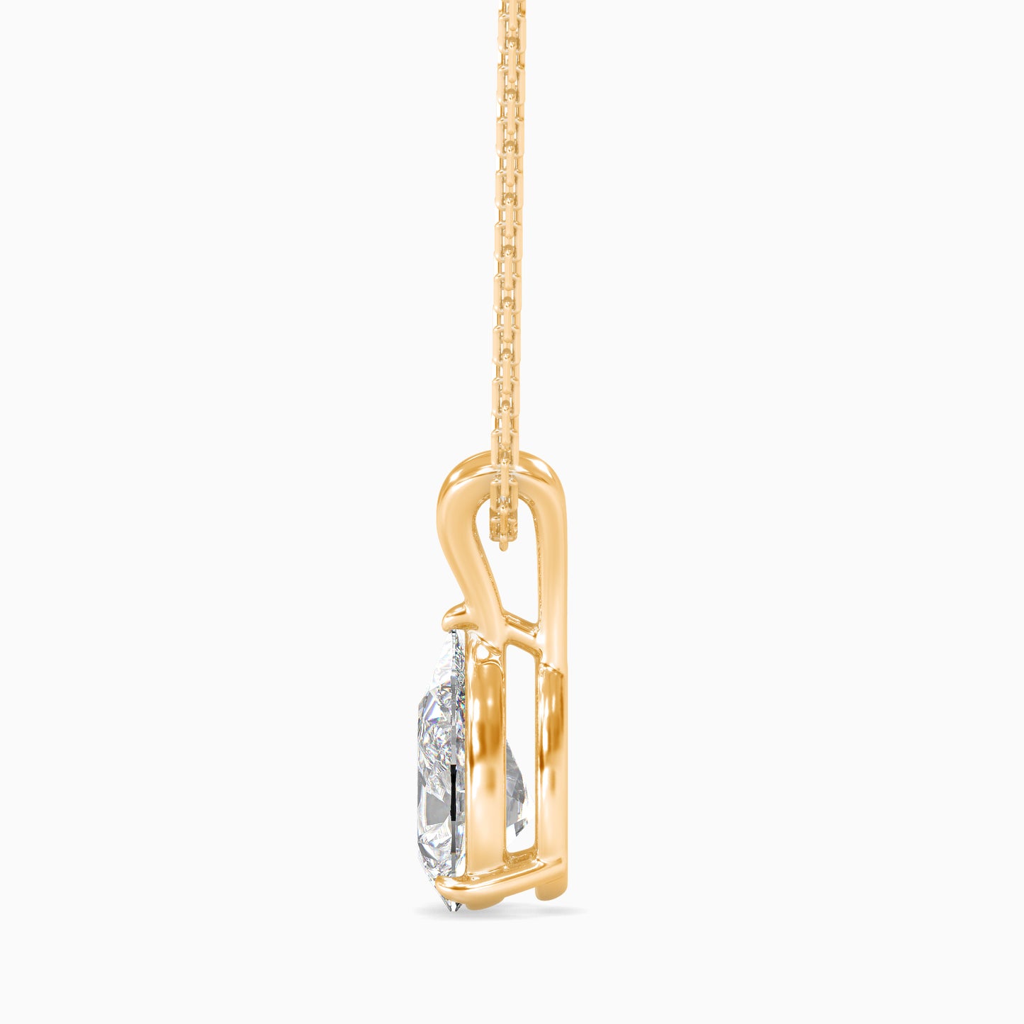 1.5 CT POINTERS Solitarie Pear Pendant without chain