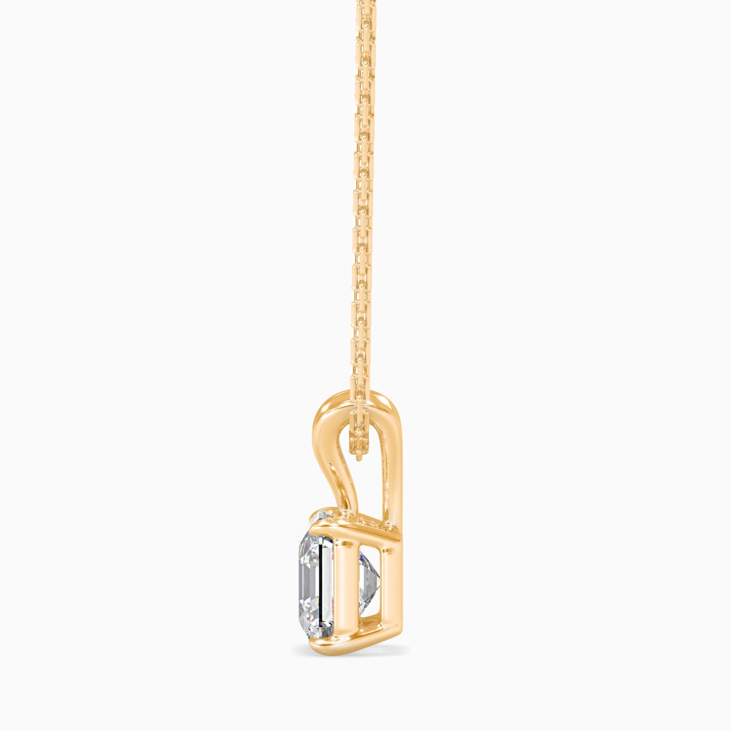 1.5 CT  Ascher Solitaire  Pendant with chain
