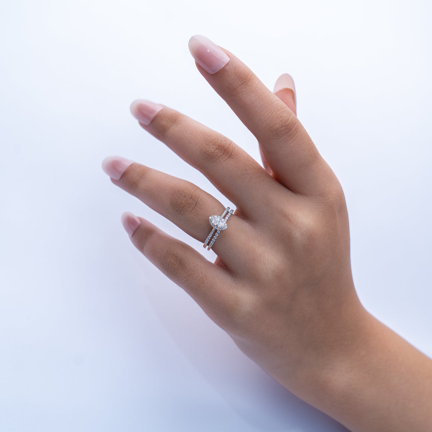 Lab Grown Diamond 0.68 CT, VS1, Marquise-Cut Ring– Silvadium (92.5 Silver + Palladium), 3.40g IGI Certified & Hallmarked