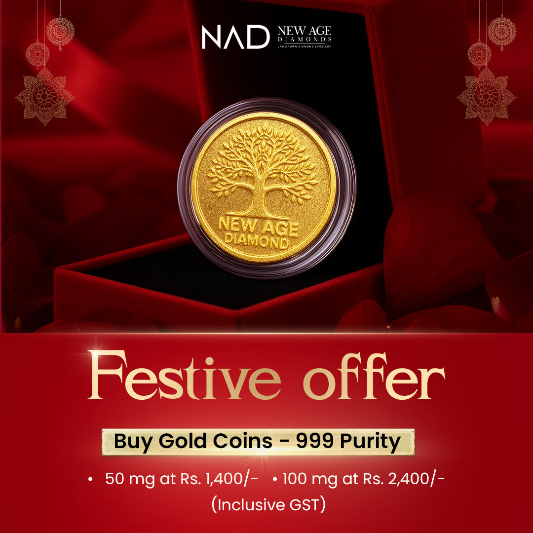 100 mg 999 Fine Gold Coin - Tree of Life Design for Diwali