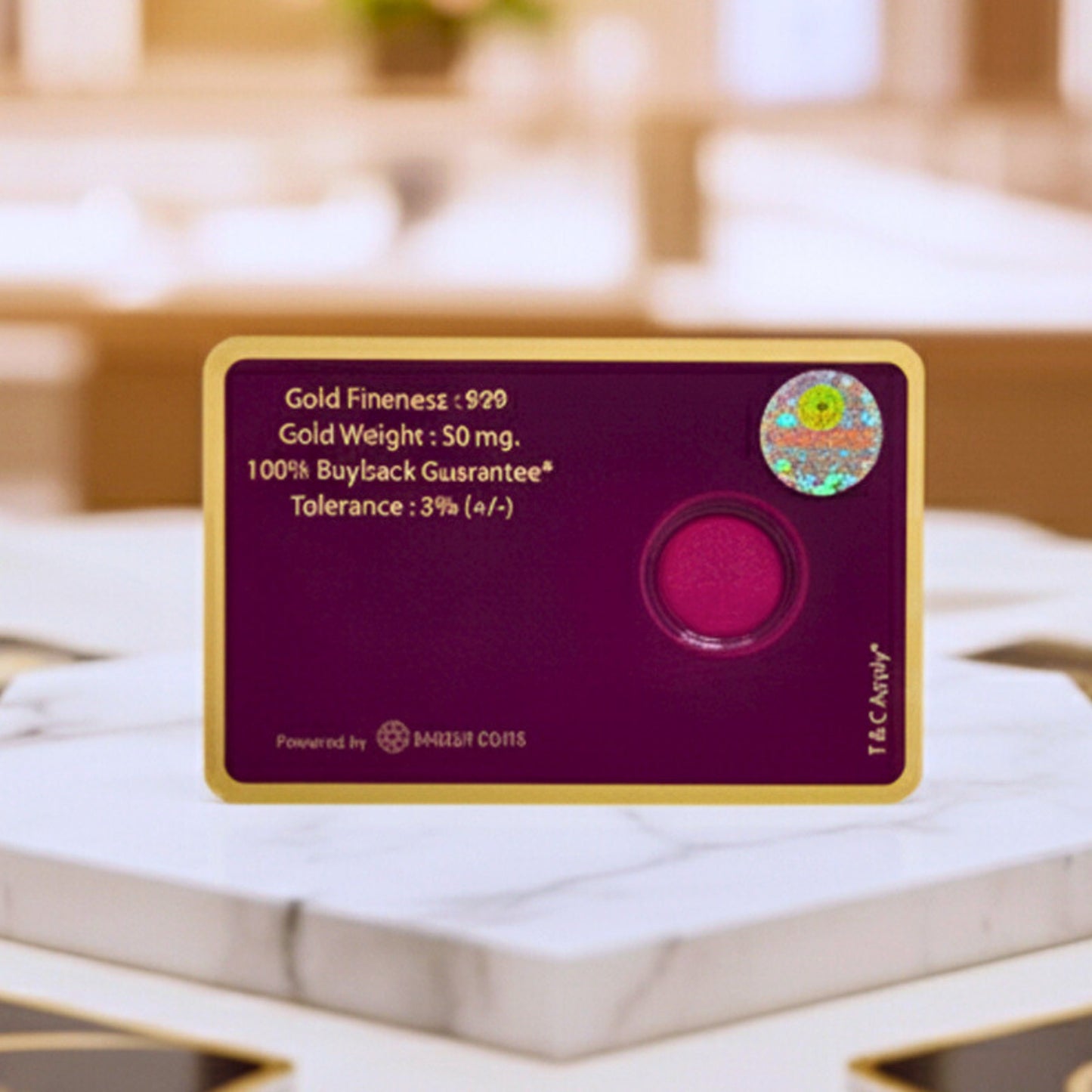 50 mg 999 Fine Gold Coin - Perfect Diwali Gift