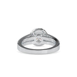 Lab Grown Diamonds 1 CT Centre Piece and 0.51 Ct Side Diamonds Round Cut Halo Split Shank Engagement Ring in 14K Gold | IGI Certified & Customizable