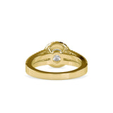 Lab Grown Diamonds 1 CT Centre Piece and 0.51 Ct Side Diamonds Round Cut Halo Split Shank Engagement Ring in 14K Gold | IGI Certified & Customizable