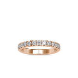 Subtle Sparkle:Lab Grown Diamond 0.67 ct Half Eternity Ring in 14kt Gold